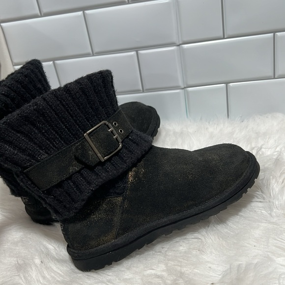UGG CAMBRIDGE Women's Black Metallic Ankle Boots size 6 - Picture 7 of 11